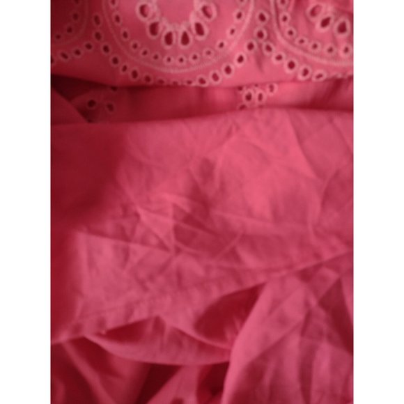 Crown Ivy Eyelet Lace Lined Sheath Dress Sz 6 Low Back Neck Tie Pink Barbiecore - Picture 8 of 9